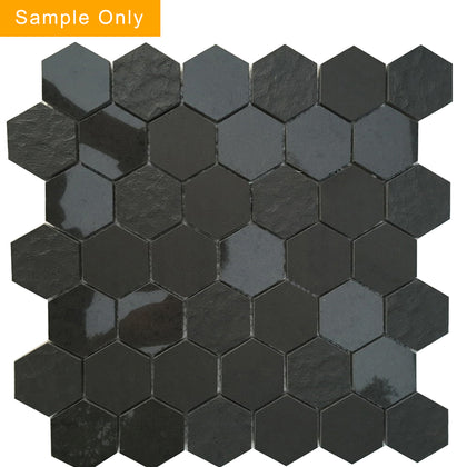 Ancient Sky 2” Hexagon Porcelain Mosaic Tile - Sample (Product Shown is Full Size)