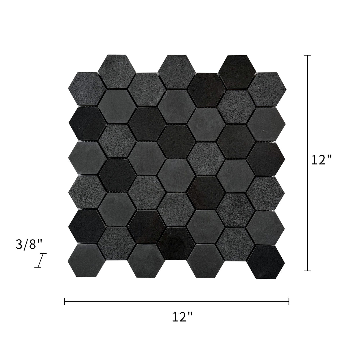 Ancient Sky 2” Hexagon 12-in x 12-in Porcelain Mosaic Tile( 10 sq. ft. /Box )