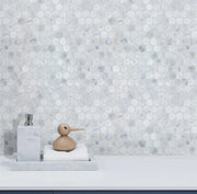 1-in Carrara Honeycomb 12-in x 12-in Polished Marble Mosaic Floor and Wall Tile( 5 sq. ft. /Box )