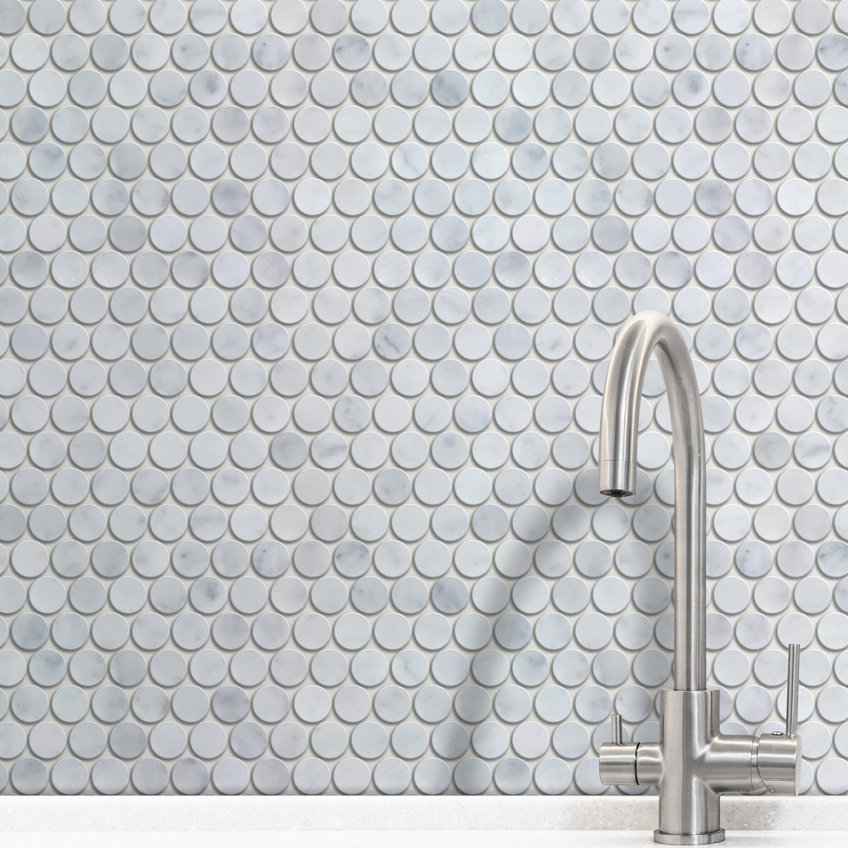 1-in Carrara Honeycomb 12-in x 12-in Polished Marble Mosaic Floor and Wall Tile( 5 sq. ft. /Box )