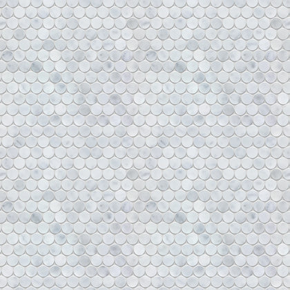 1-in Carrara Honeycomb 12-in x 12-in Polished Marble Mosaic Floor and Wall Tile( 5 sq. ft. /Box )