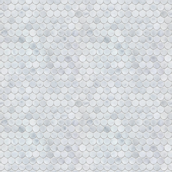 1-in Carrara Honeycomb 12-in x 12-in Polished Marble Mosaic Floor and Wall Tile( 5 sq. ft. /Box )