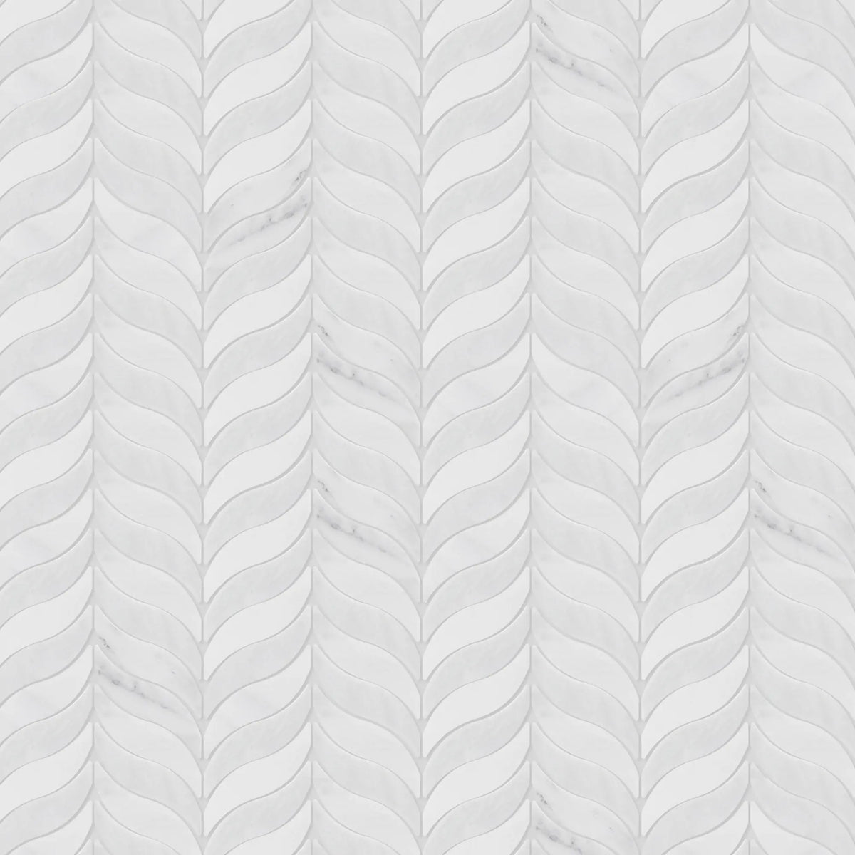 Oriental White Synergy Weave 12-in x 11-in Polished Marble Mosaic Wall Tile( 4.6 sq. ft. /Box )