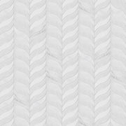 Oriental White Synergy Weave 12-in x 11-in Polished Marble Mosaic Wall Tile( 4.6 sq. ft. /Box )