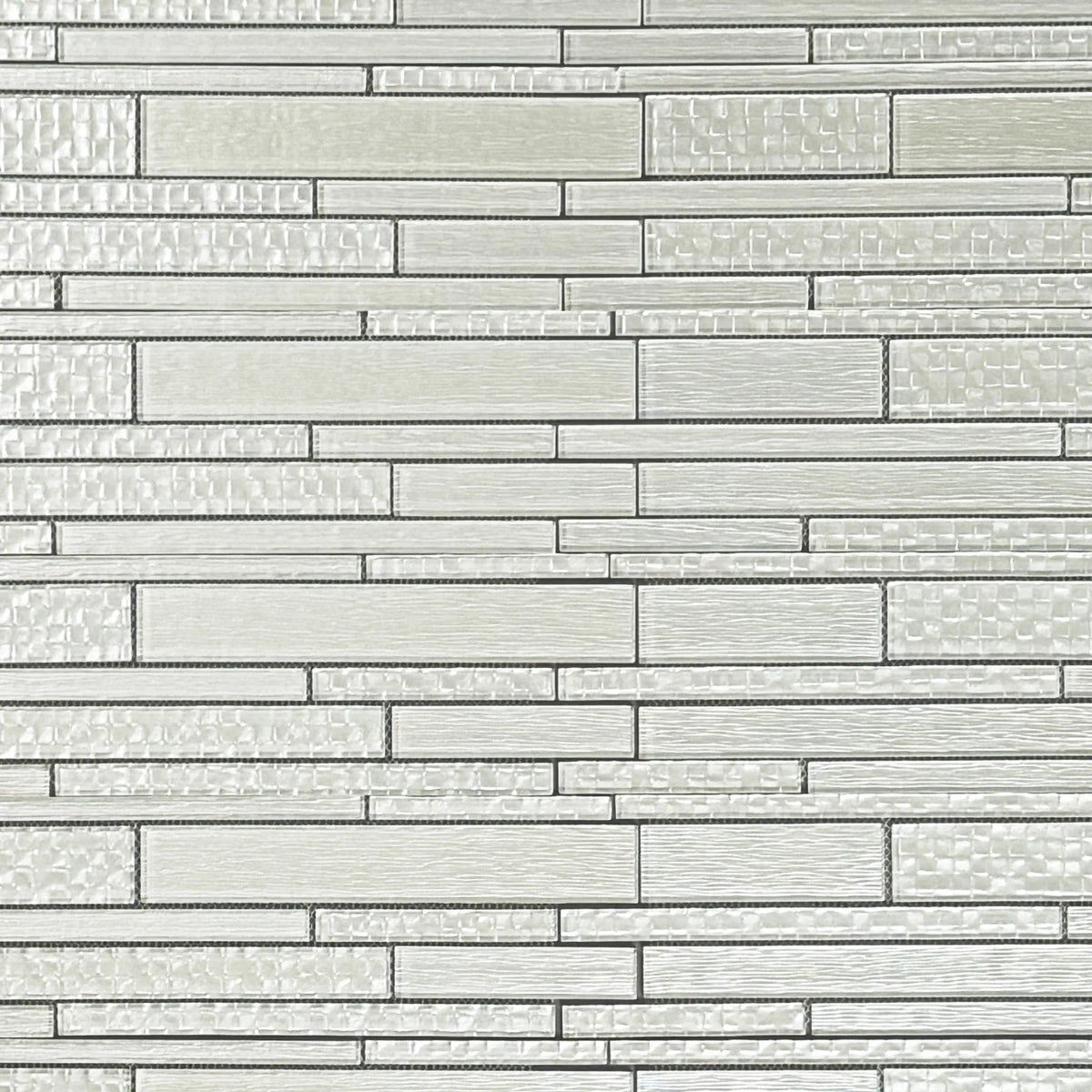 6-in x 18-in Pure Glass Mix Random Strip Mosaic Wall Tile( 7.5 sq. ft. /Box )