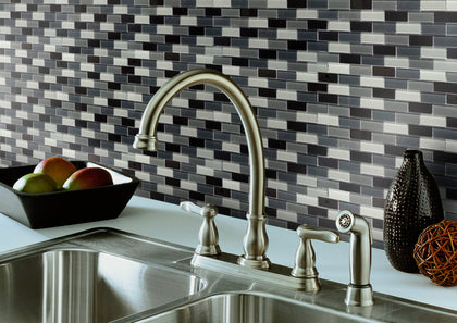 White & Grays 12-in x 11-in Glass Mosaic Wall Tile( 13.8 sq. ft. /Box )