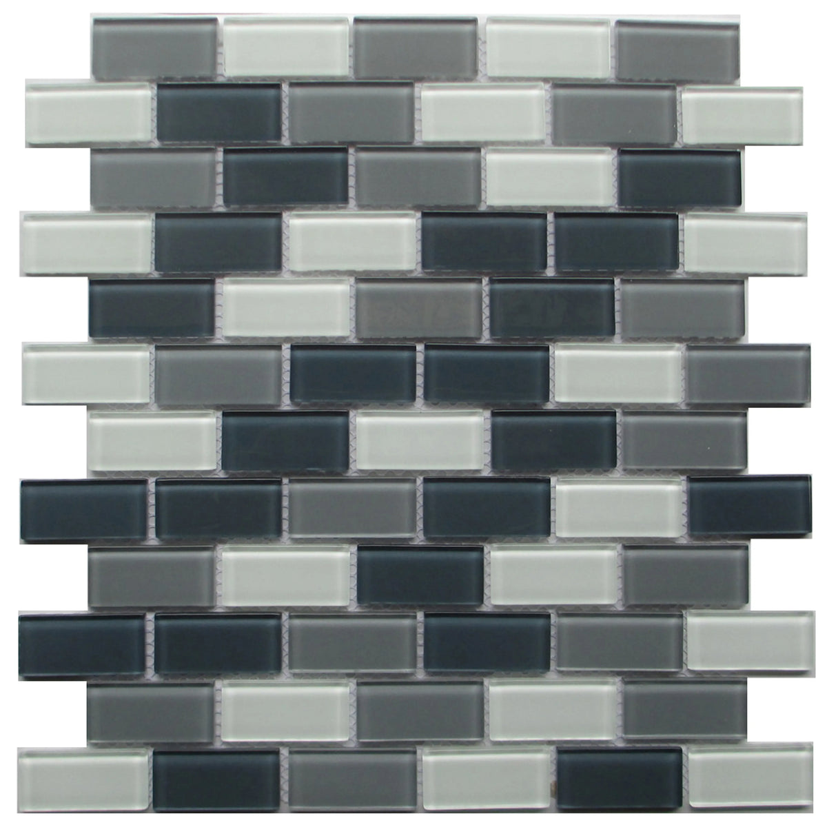 White & Grays 12-in x 11-in Glass Mosaic Wall Tile( 13.8 sq. ft. /Box )