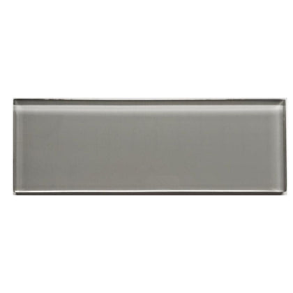 Ice Gray 4-in x 12-in Glass Tile( 3.96 sq. ft. /Box )