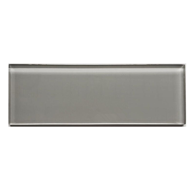 Ice Gray 4-in x 12-in Glass Tile( 3.96 sq. ft. /Box )