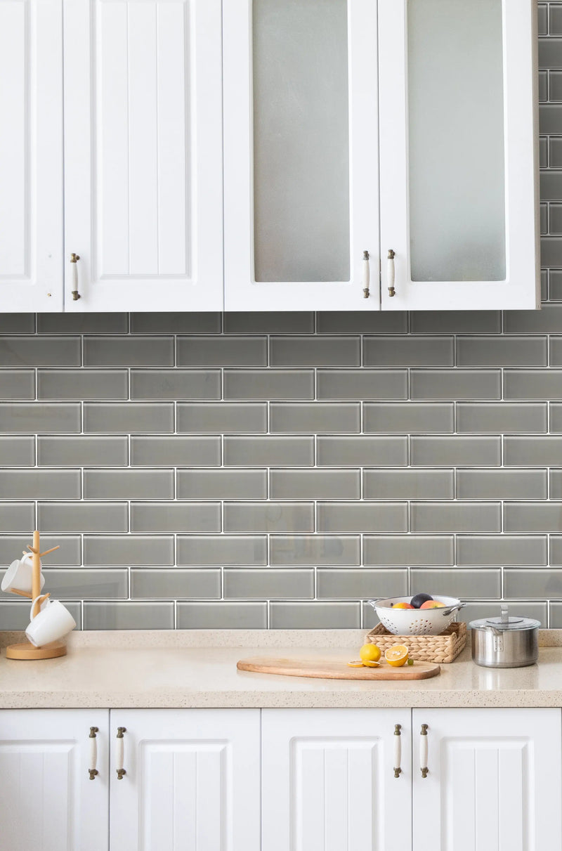 Ice Gray Glass Tile - Sample (Product Shown is Full Size)
