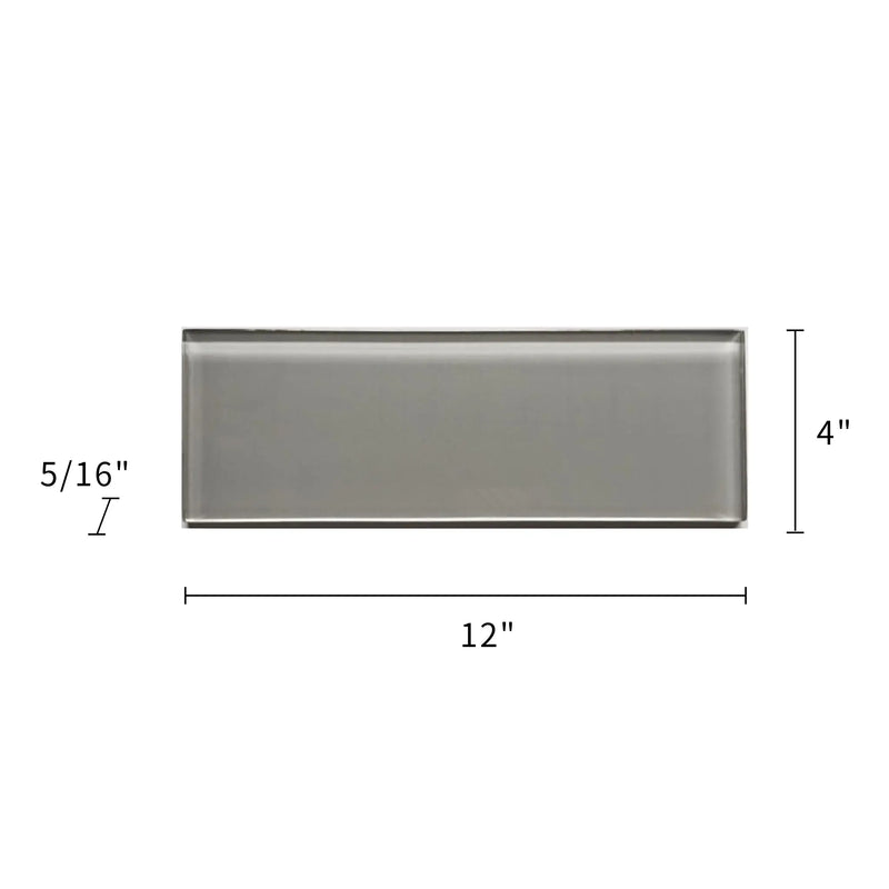Ice Gray Glass Tile - Sample (Product Shown is Full Size)