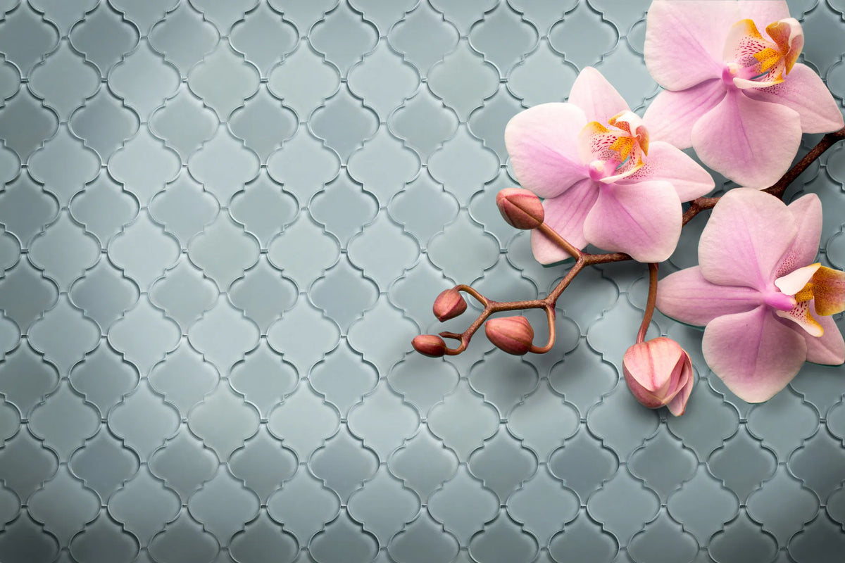 Frosted Mix Lantern Arabesque 12-in x 9-in Glass Mosaic Wall Tile( 7.5 sq. ft. /Box )