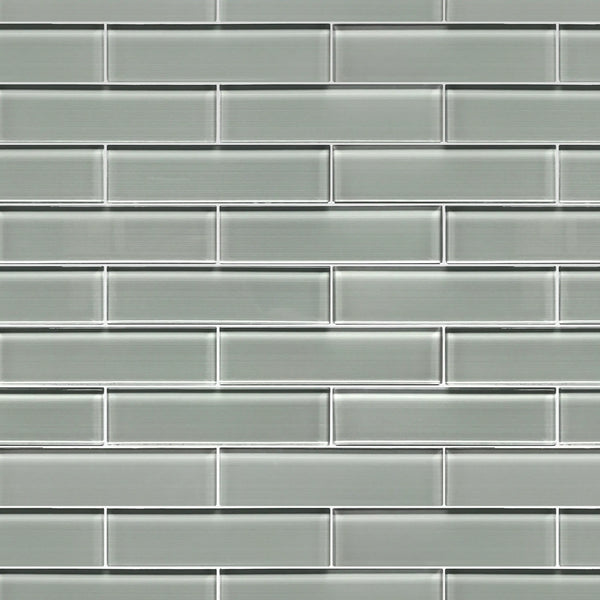Space Gray 12-in x 12-in Linen Glass Wall Tile( 11 sq. ft. /Box )
