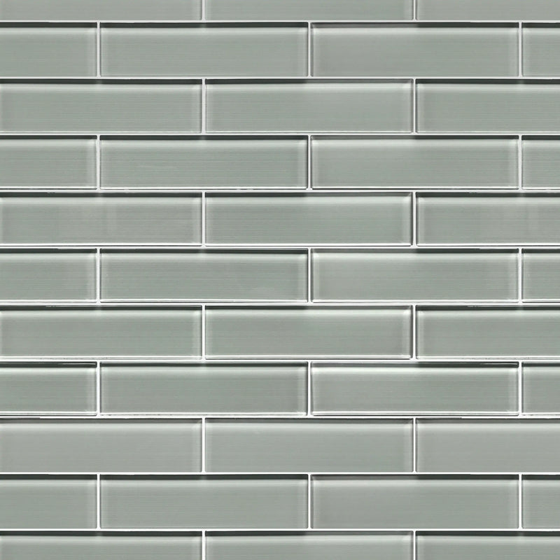 Space Gray 12-in x 12-in Linen Glass Wall Tile( 11 sq. ft. /Box )