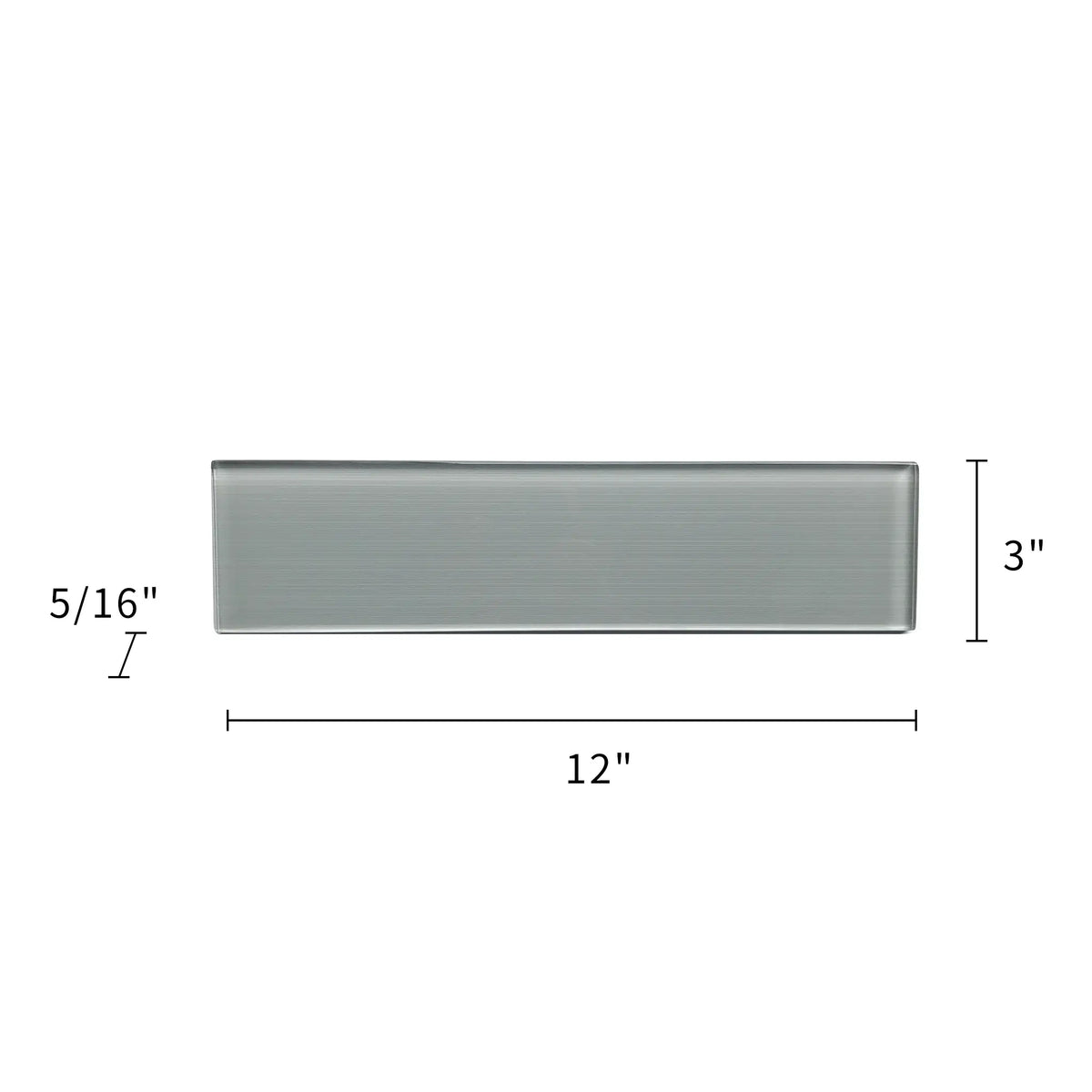 Space Linen Gray 3-in x 12-in Glass Wall Tile( 5 sq. ft. /Box )
