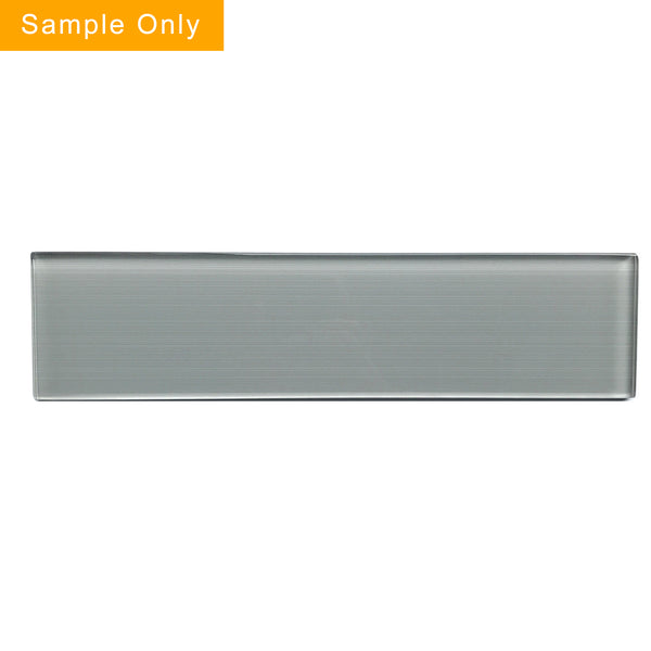 Space Linen Gray Glass Wall Tile - Sample (Product Shown is Full Size)