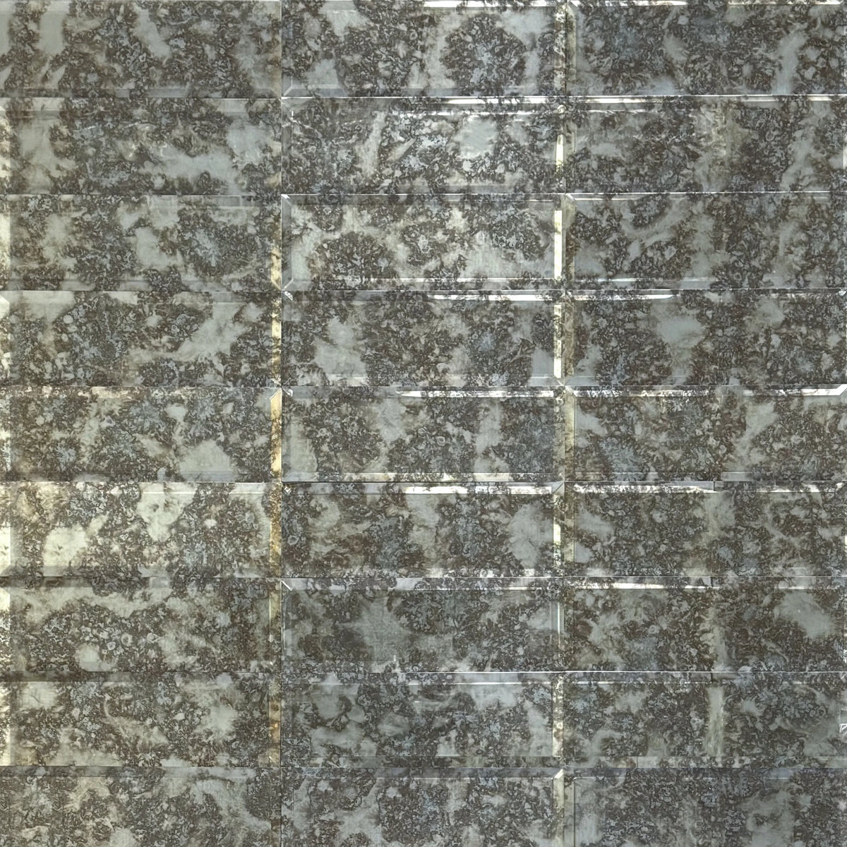 4-in x 12-in Antique Mirror Beveled Mosaic Wall Tile( 6.6 sq. ft. /Box )