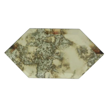 Stretched Hexagon Antique Mirror 4-in x 8-in Glass Mosaic Wall Tile ( 6.6 sq. ft. /Box )