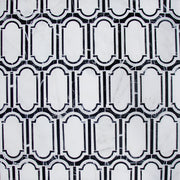 Windows Pattern Oriental Black & White 12-in x 12-in Waterjet Mosaic Floor and Wall Tile( 6 sq. ft. /Box )