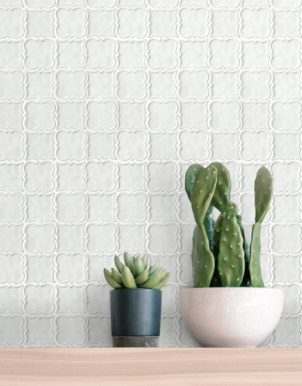 White Square Pattern 12-in x 12-in Ceramic Mosaic Wall Tile( 10 sq. ft. /Box )