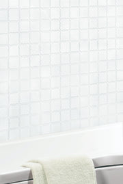 White Square Pattern 12-in x 12-in Ceramic Mosaic Wall Tile( 10 sq. ft. /Box )