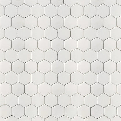 3-in Thassos White Hexagon 12-in x 10-in Polished Marble Mosaic Floor and Wall Tile( 4.15 sq. ft. /Box )