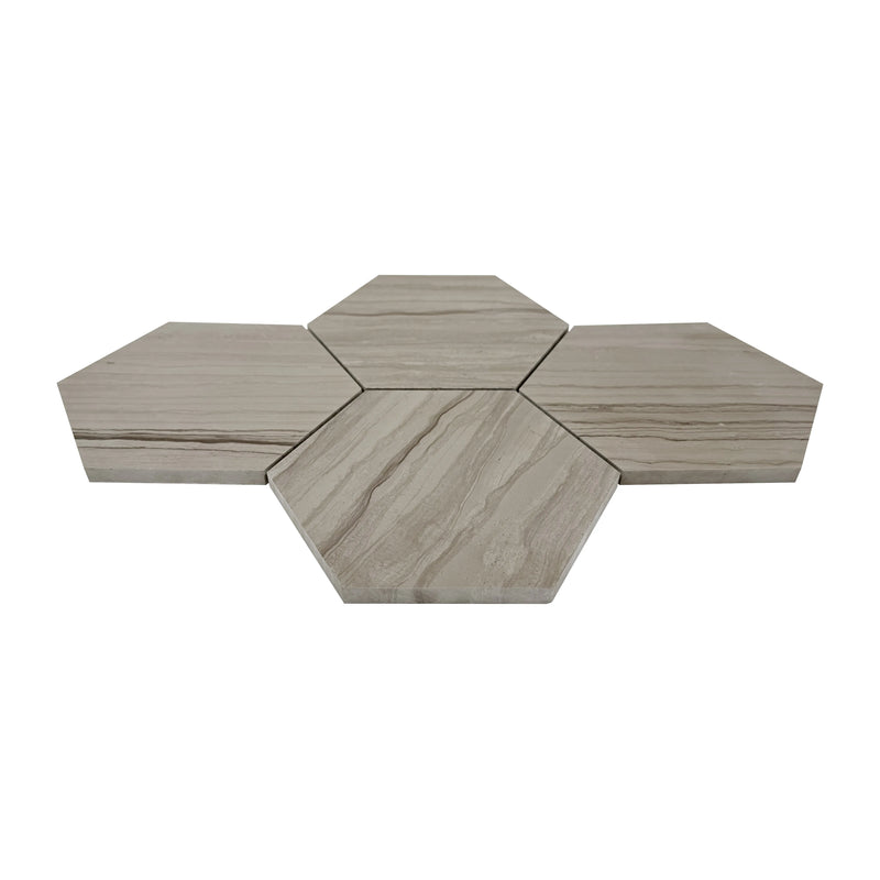 6-in Athens Gray Hexagon 12-in x 10-in Honed Mosaic Floor and Wall Tile( 4.15 sq. ft. /Box )