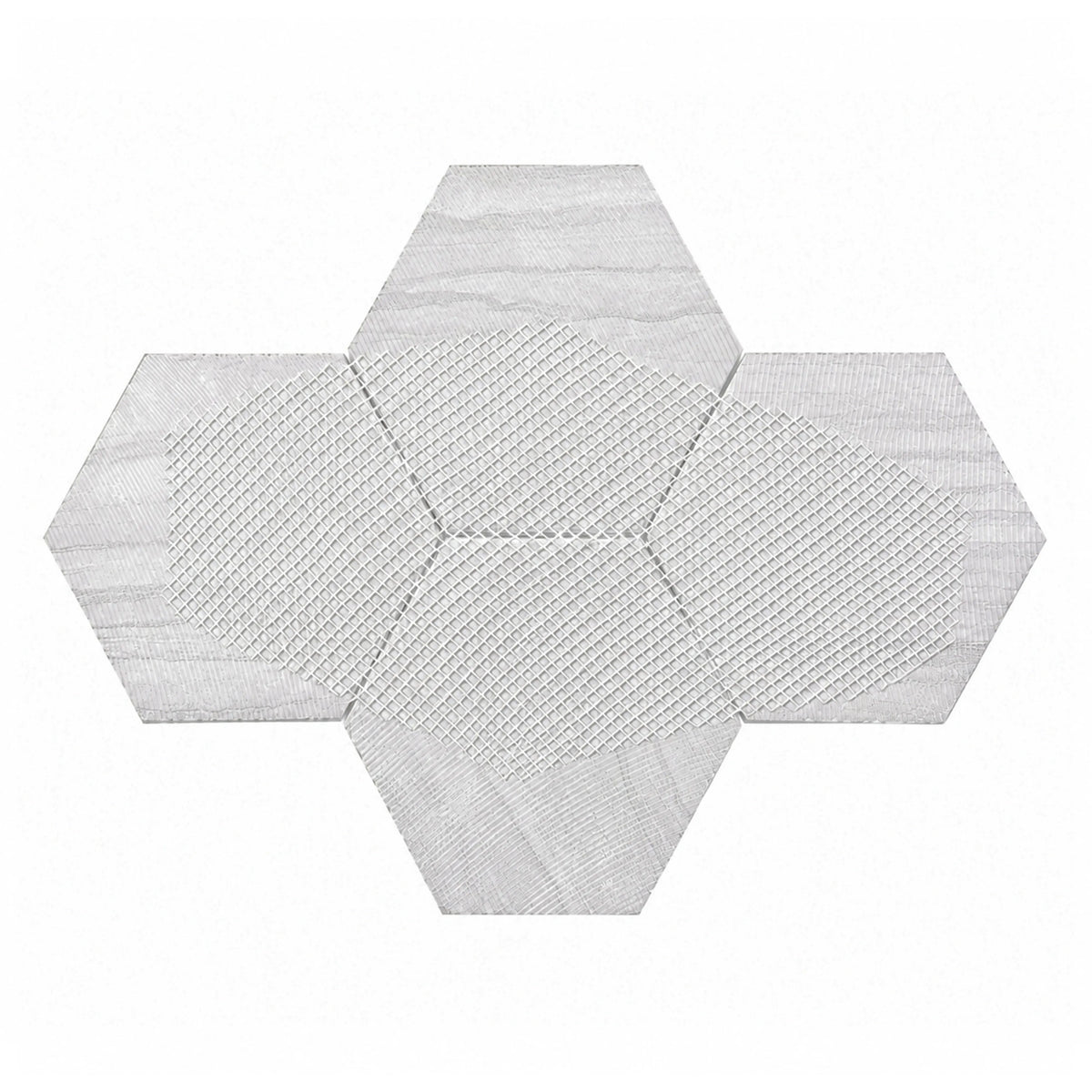6-in Athens Gray Hexagon 12-in x 10-in Honed Mosaic Floor and Wall Tile( 4.15 sq. ft. /Box )