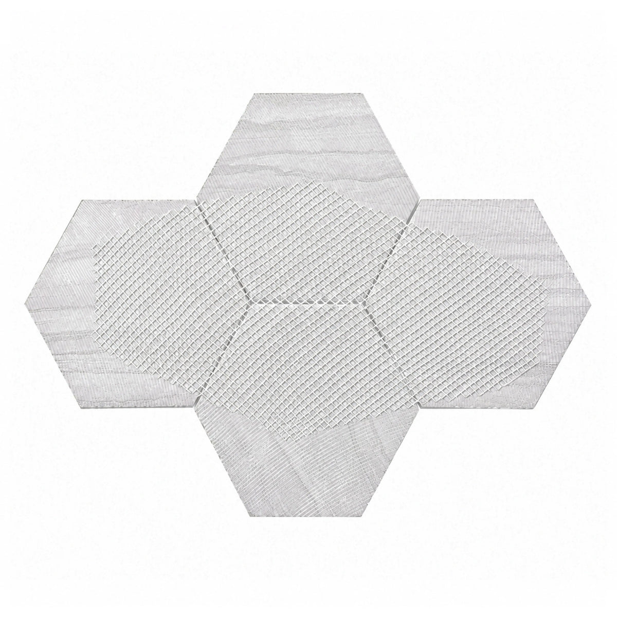 6-in Athens Gray Hexagon 12-in x 10-in Honed Mosaic Floor and Wall Tile( 4.15 sq. ft. /Box )