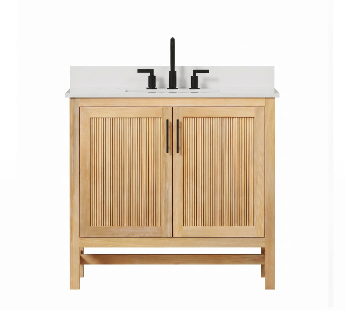Blunt 36" Single Vanity with Pure White Quartz top