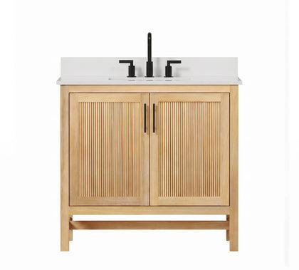 Blunt 36" Single Vanity with Pure White Quartz top