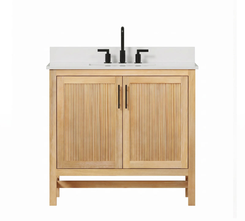 Blunt 36" Single Vanity with Pure White Quartz top