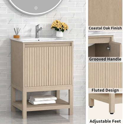 Mena 30" Single Vanity With Porcelain Top