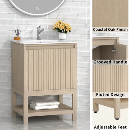 Mena 36" Single Vanity With Porcelain Top