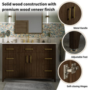 Warner 36" Single Vanity With Columbia White Marble Top