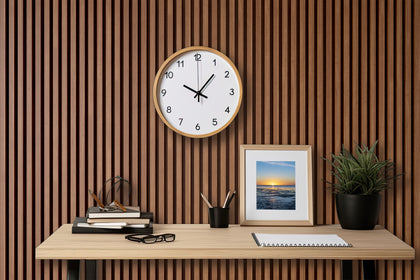 24-in x 94-1/2-in Acoustic Wood Slat Wall Panel - American Walnut(16-sq. ft/ Piece)