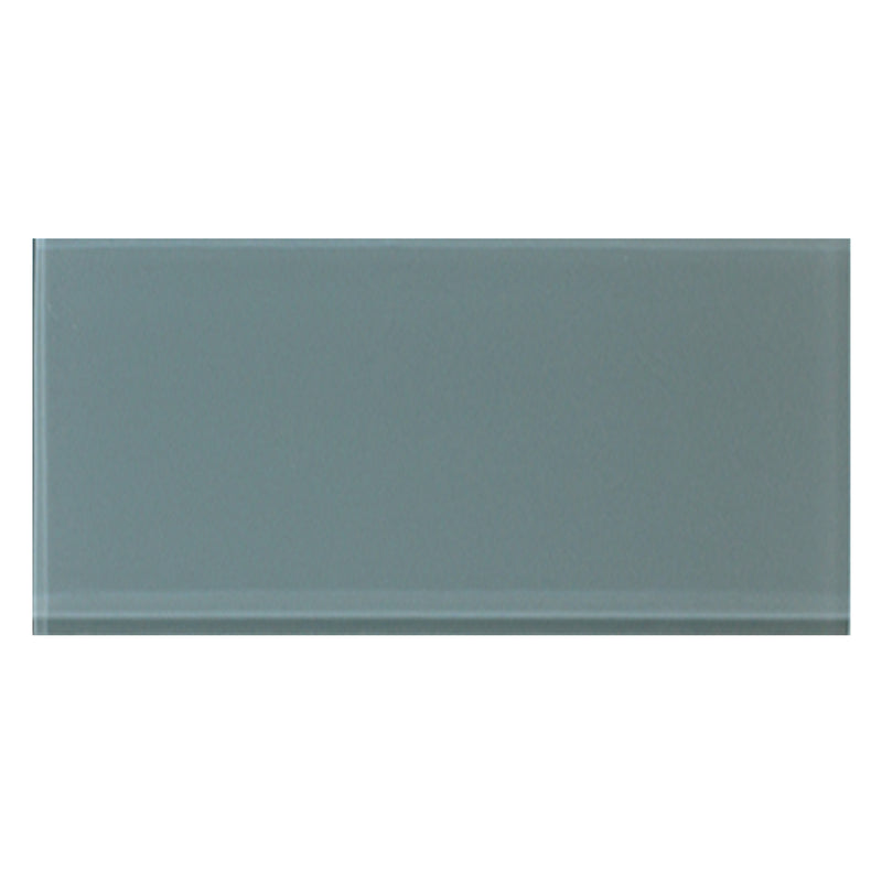Azure Sea Block 3-in x 6-in Glass Wall Tile( 4.16 sq. ft. /Box )