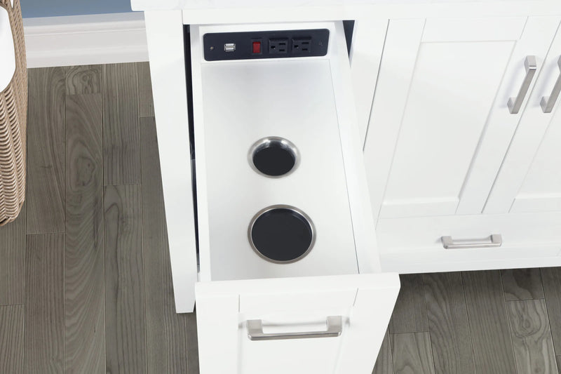 Milford 42" Single Vanity With Carrara white Quartz Stone Top