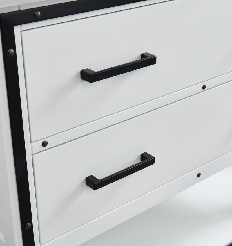 Hendrick 36" Soft White Vanity With Marmara Marble Top