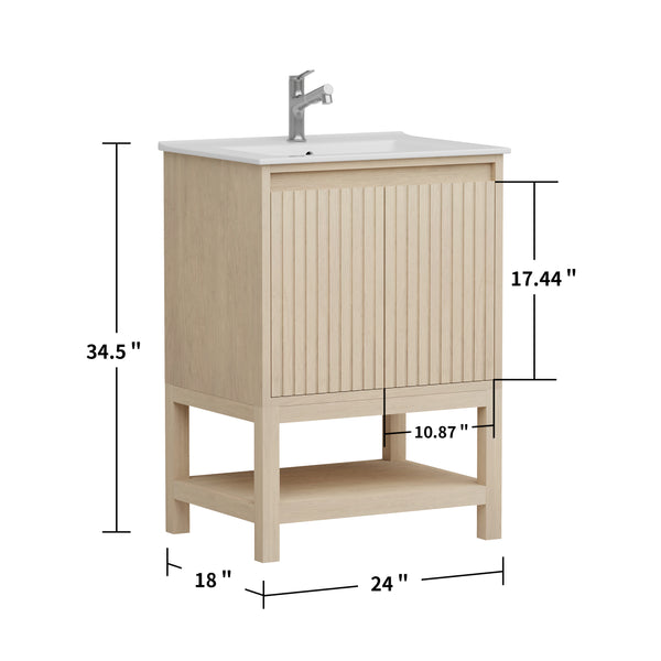 Mena 24" Single Vanity With Porcelain Top
