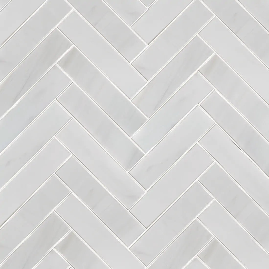 Sample display board of Calacatta Herringbone Polished Marble Mosaic Tile – polished marble for showroom and presentation