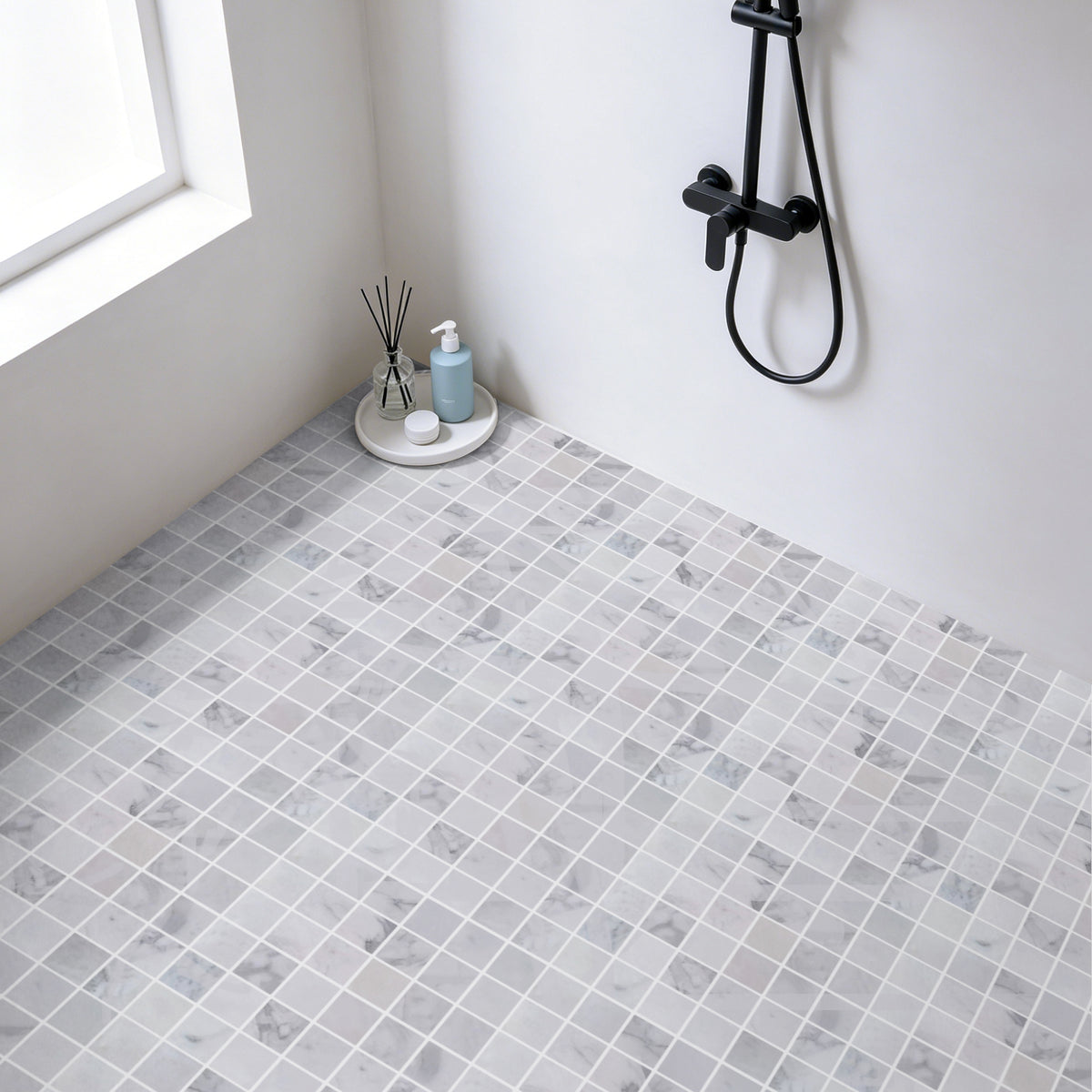 2-in Calacatta 12-in x 12-in Polished Marble Mosaic Floor and Wall Tile( 5 sq. ft. /Box )