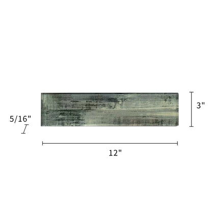 Blue & Gray Wood Grain 3D Glass Tile - Sample (Product Shown is Full Size)