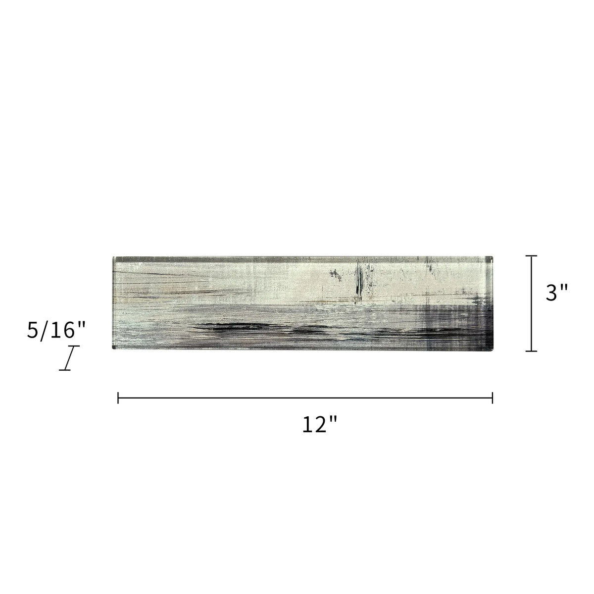 Blue & Gray Wood Grain 3-in x 12-in 3D Glass Tile( 5 sq. ft. /Box )
