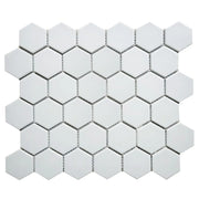 White - 2-in Hexagon 12-in x 12-in Matte Porcelain Mosaic Floor and Wall Tile( 20 sq. ft. /Box )