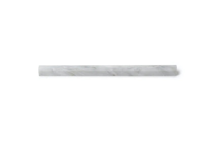 Oriental White 3/4-in x 12-in Polished Marble Pencil Molding Trim