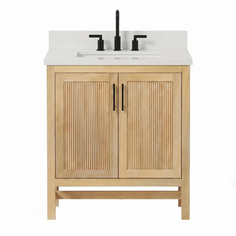 Blunt 30" Single Vanity with Pure White Quartz Top