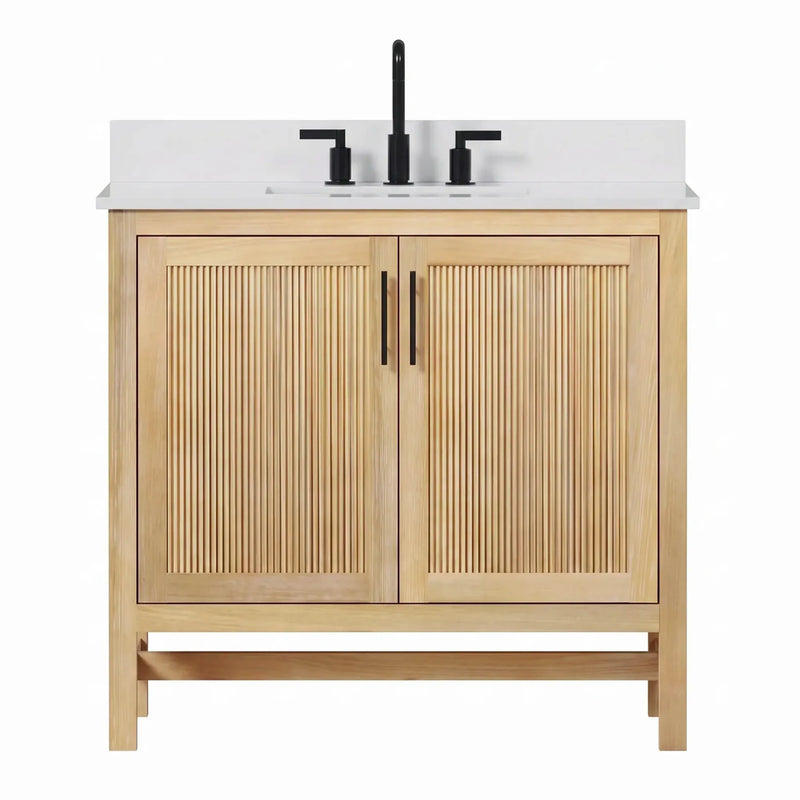 Blunt 36" Single Vanity with Pure White Quartz top