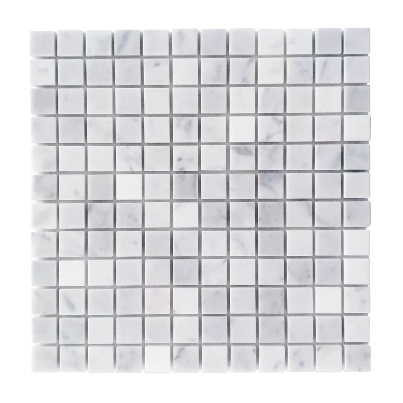 Carrara White 12-in x 12-in Polished Marble Mosaic Floor and Wall Tile( 5 sq. ft. /Box )