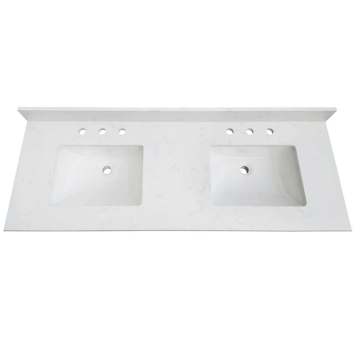 61" Carrara Quartz Vanity Top with Sink